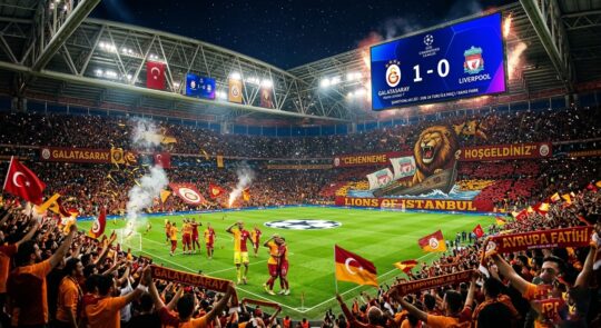 "Şampiyonlar Ligi’nde dev gece! Galatasaray, RAMS Park’ı cehenneme çevirdi; Lemina’nın
