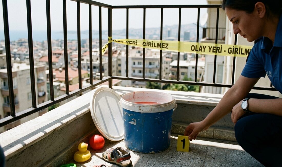 İzmir’de yürekleri dağlayan bir kaza meydana geldi. Annesi temizlik yaptığı