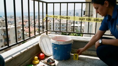 İzmir’de yürekleri dağlayan bir kaza meydana geldi. Annesi temizlik yaptığı