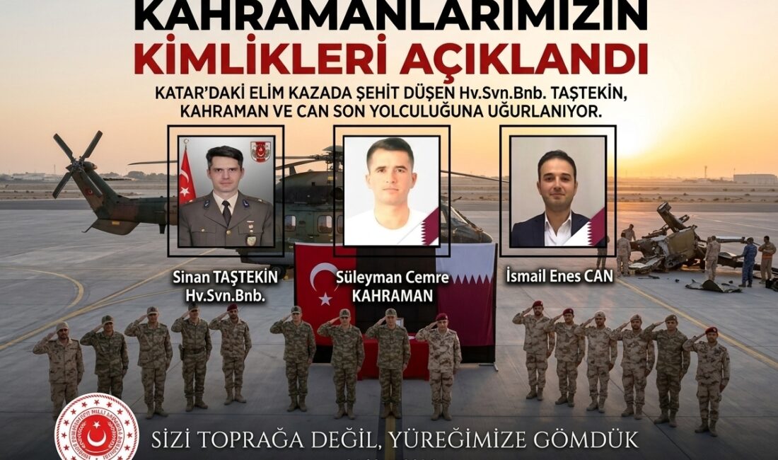 Katar’da eğitim uçuşu sırasında kaza kırıma uğrayan helikopterde; Hv.Svn.Bnb. Sinan