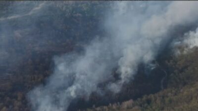 İstanbul Valiliği, Çatalca ve Beykoz’da ormanlık alanlarda çıkan yangınların havadan