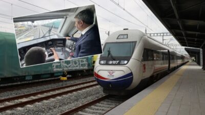 Edirne Valisi Yunus Sezer, hızlı trenin test sürüşüne katıldı. Söz