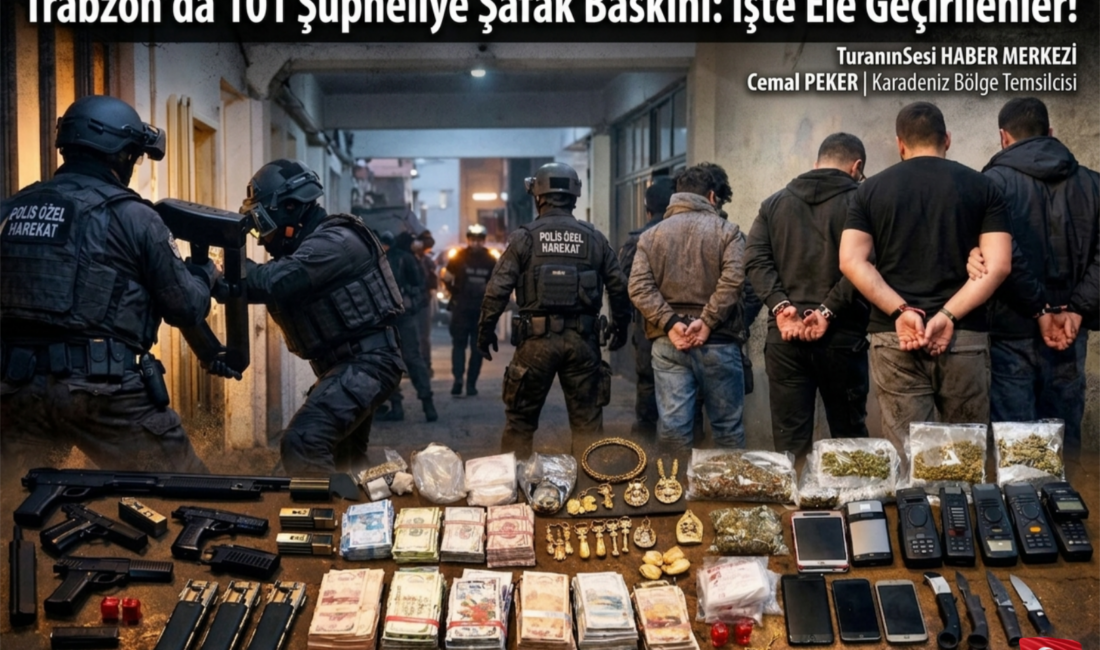 Trabzon merkezli 5 ilde zehir tacirlerine yönelik düzenlenen dev narkotik