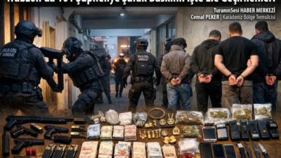 Trabzon merkezli 5 ilde zehir tacirlerine yönelik düzenlenen dev narkotik