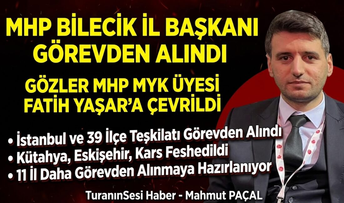MHP'de "Yönter" fırtınası Bilecik'i vurdu! İl Başkanı İbrahim Bağ görevden