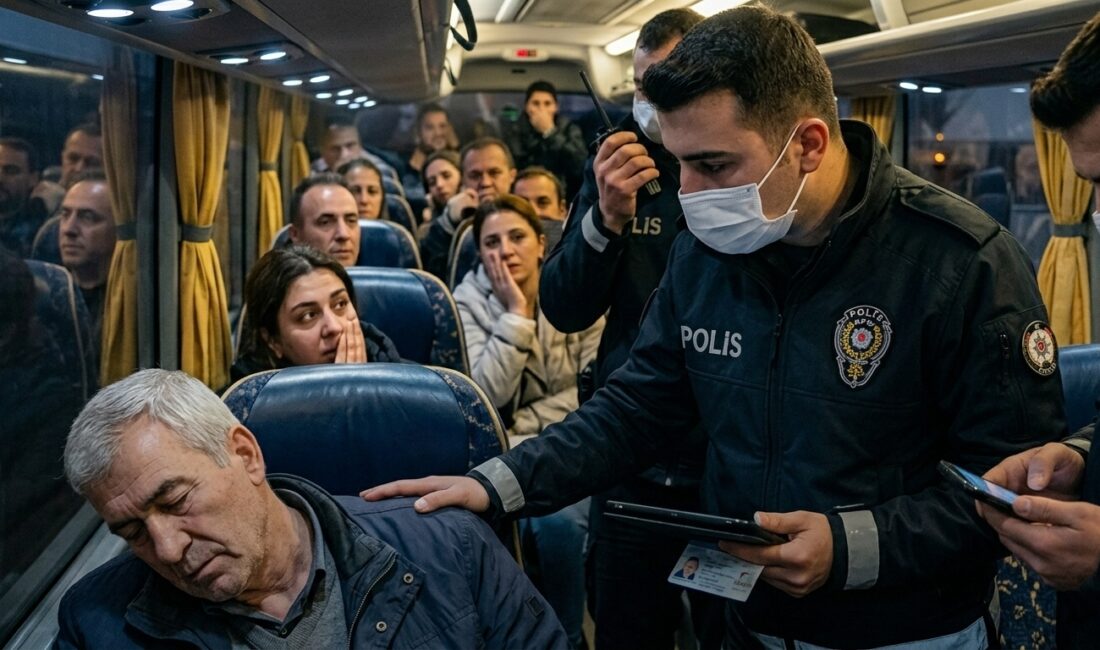 İnegöl'de polisin rutin kontrolü acı sonu ortaya çıkardı; otobüste uyuduğu