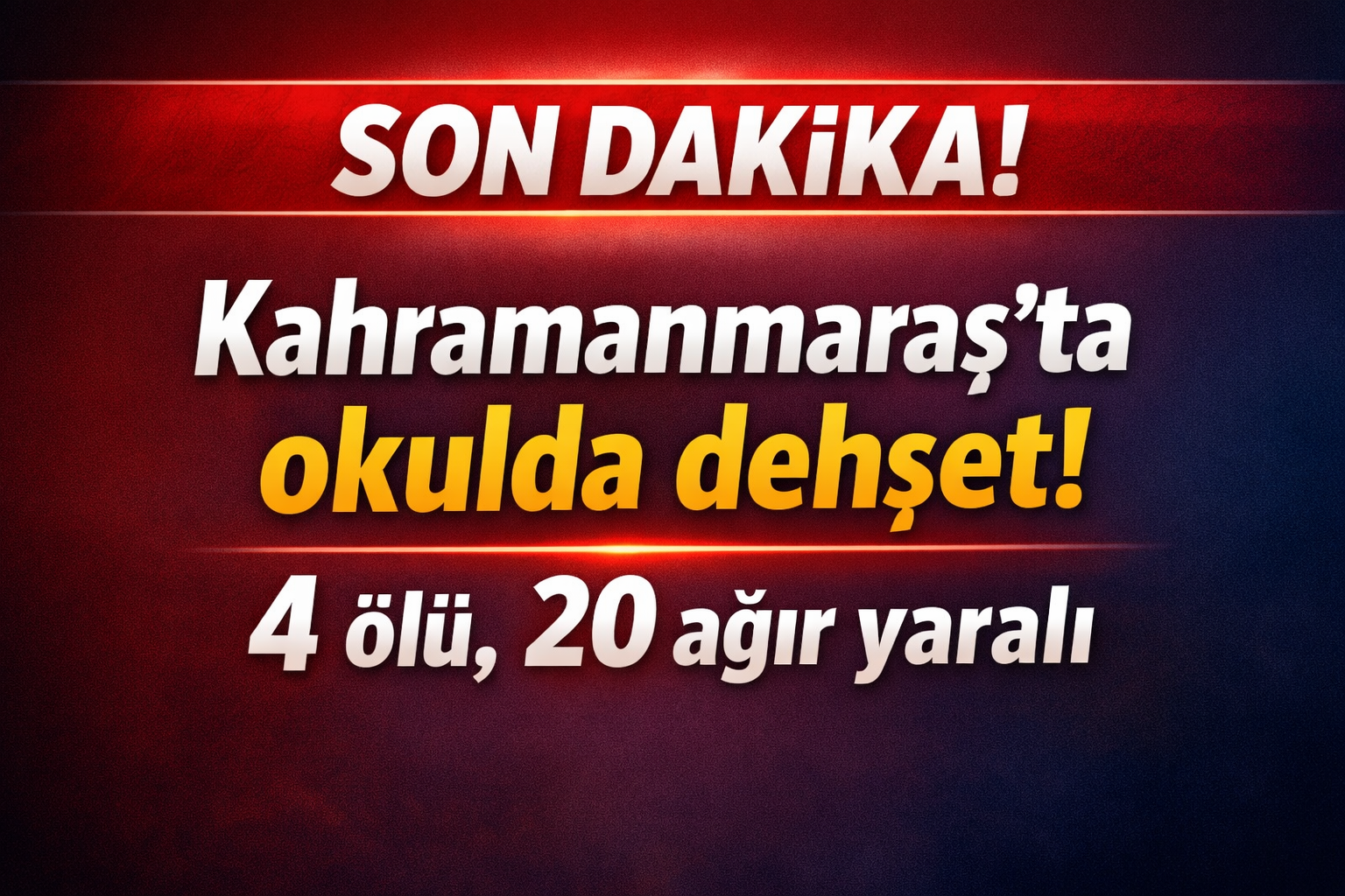 Kahramanmaraş’ta bir okulda meydana gelen silahlı saldırı Türkiye’yi yasa boğdu.