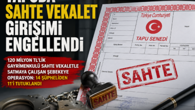 Antalya Aksu’da milyonluk gayrimenkulü sahte vekaletle satmaya çalışan şebekeye operasyon: