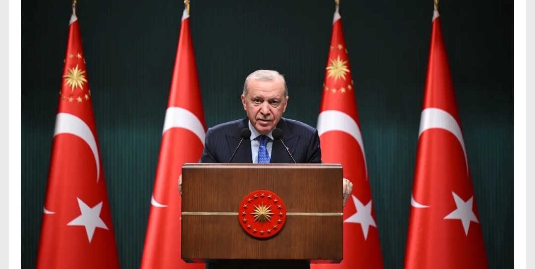 Başkan Recep Tayyip Erdoğan, Cumhurbaşkanlığı Külliyesi'ndeki Kabine Toplantısı'nın ardından yaptığı