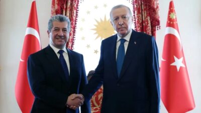 Başkan Erdoğan, IKBY Başbakanı Mesrur Barzani'yi kabul etti. Başkan Erdoğan,