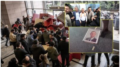 CHP Gaziantep Milletvekili Hasan Öztürkmen, CHP Genel Merkezi'nin tahliyesi sırasında