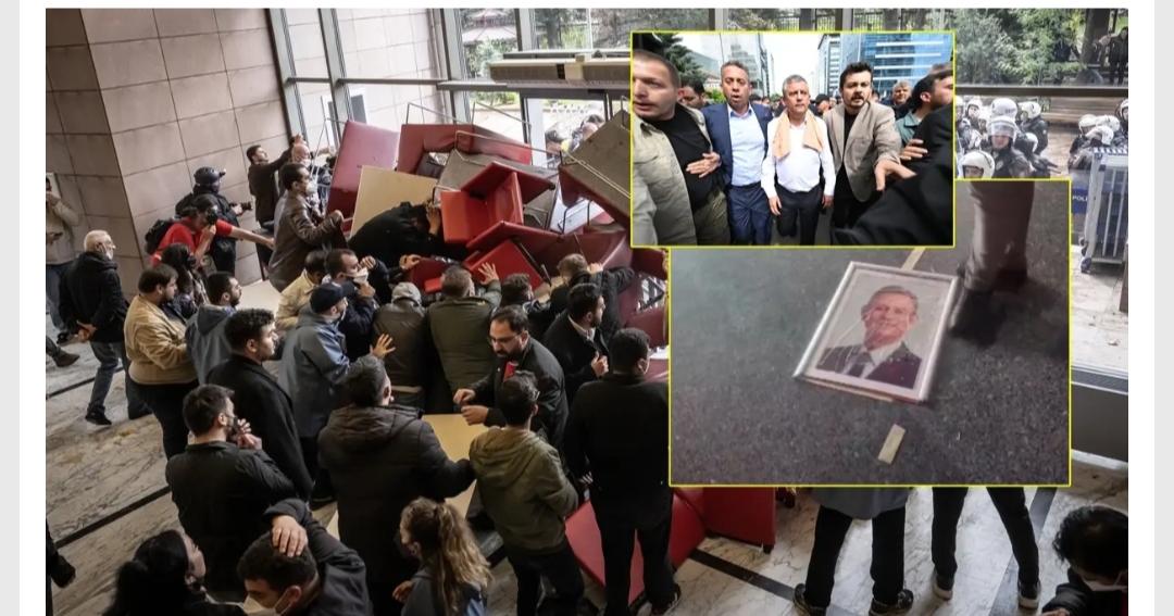 CHP Gaziantep Milletvekili Hasan Öztürkmen, CHP Genel Merkezi'nin tahliyesi sırasında