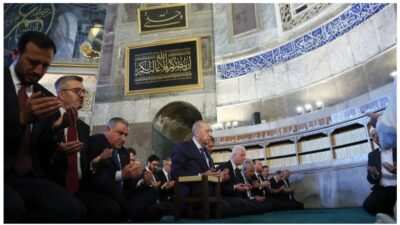 Başkan Recep Tayyip Erdoğan, cuma namazını Ayasofya-i Kebir Cami-i Şerifi'nde