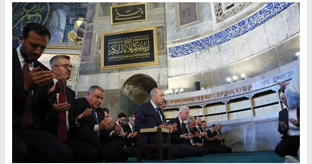 Başkan Recep Tayyip Erdoğan, cuma namazını Ayasofya-i Kebir Cami-i Şerifi'nde