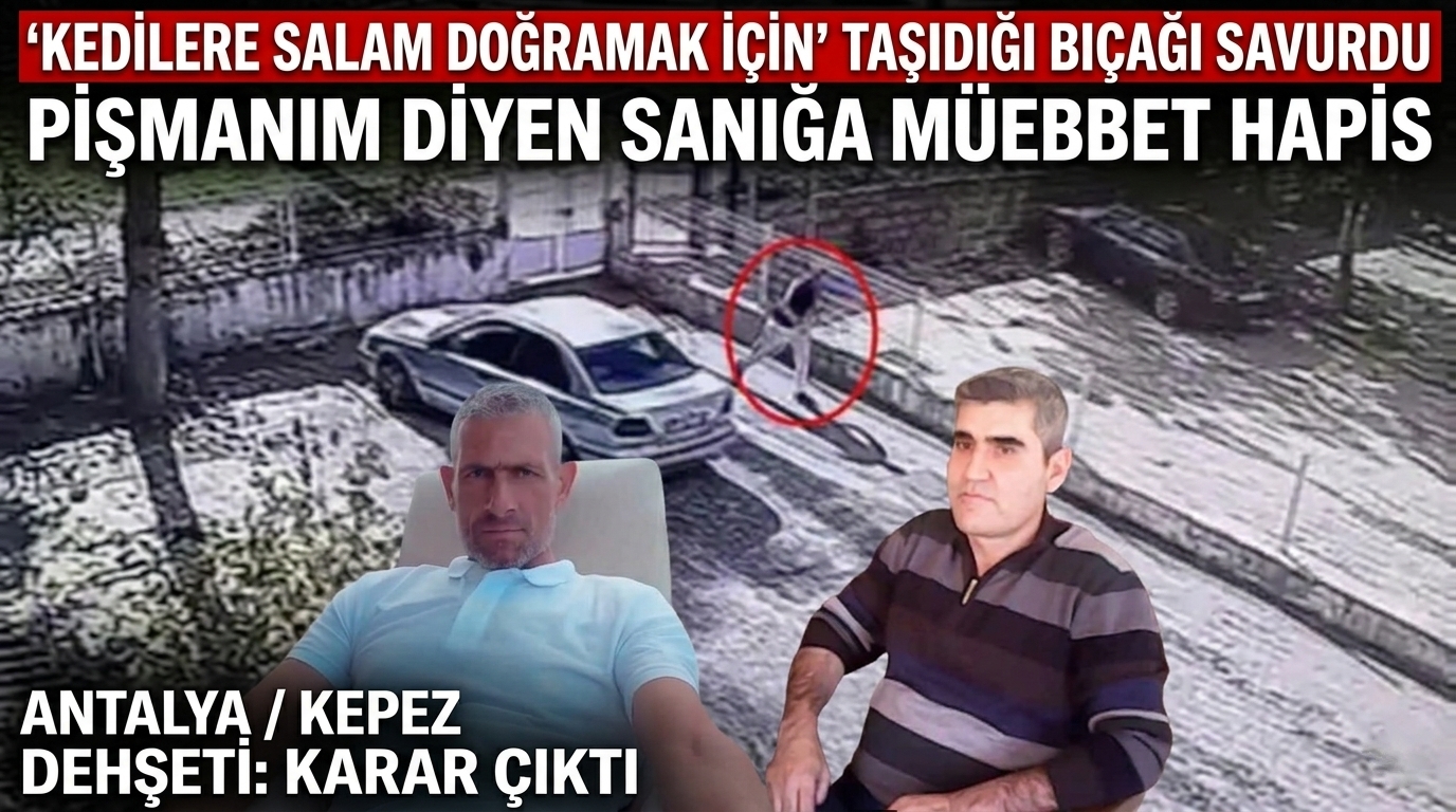 "Antalya’da parkta yürüyüş yapan adamı bıçaklayarak öldüren sanığın 'Kedilere salam