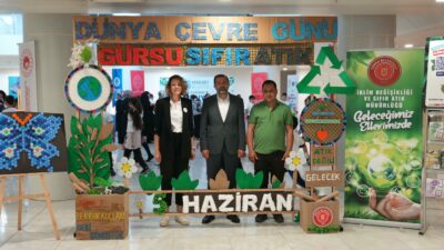 Gürsu Belediyesi, Dünya Çevre Günü kapsamında düzenlediği etkinlikte öğrencilere sıfır