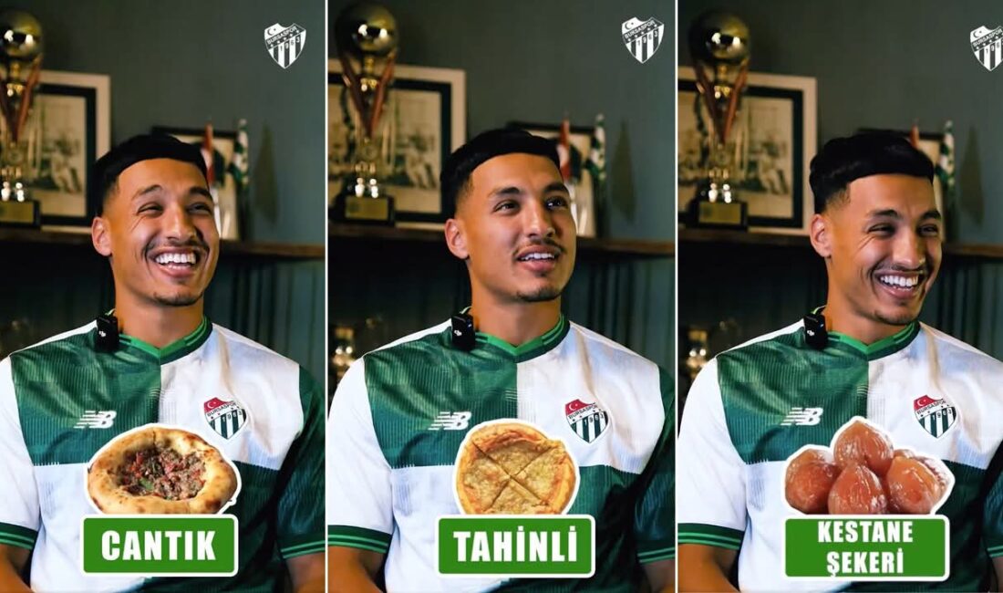 Bursaspor'un yeni transferi Amine Boutrah, Bursa'ya özgü kelimeleri eğlenceli şekilde