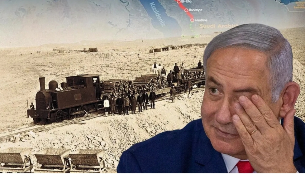 Gazze'de binlerce Filistinliyi katleden soykırımcı İsrail, Türkiye'nin Hicaz Demir Yolu'nu