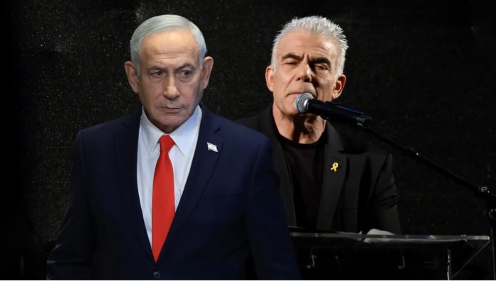 İsrail muhalefet lideri Yair Lapid, Knesset'te yaptığı konuşmada katil Netanyahu