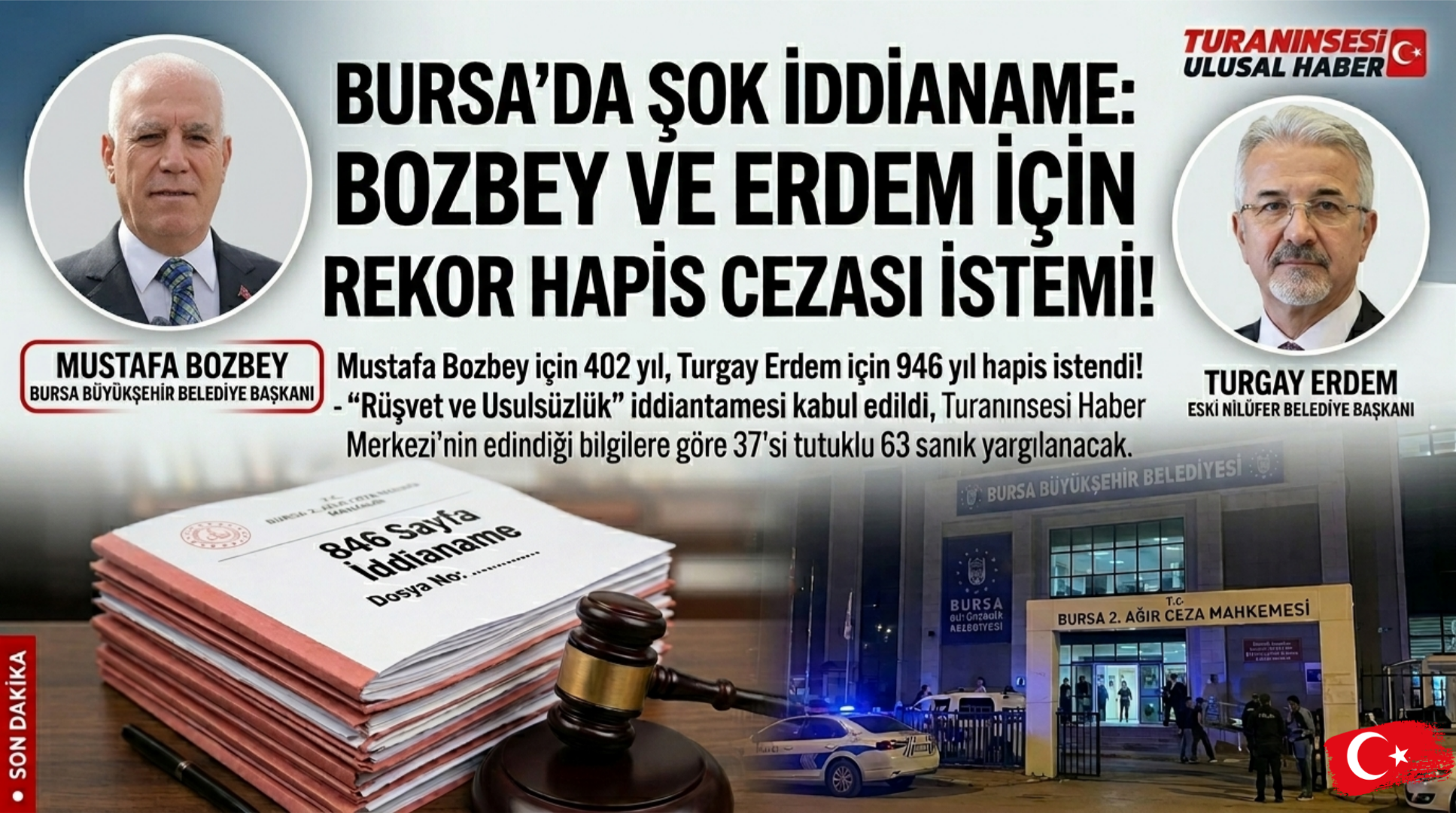 Bursa Cumhuriyet Başsavcılığı tarafından yürütülen soruşturmada, görevden uzaklaştırılan Büyükşehir Belediye