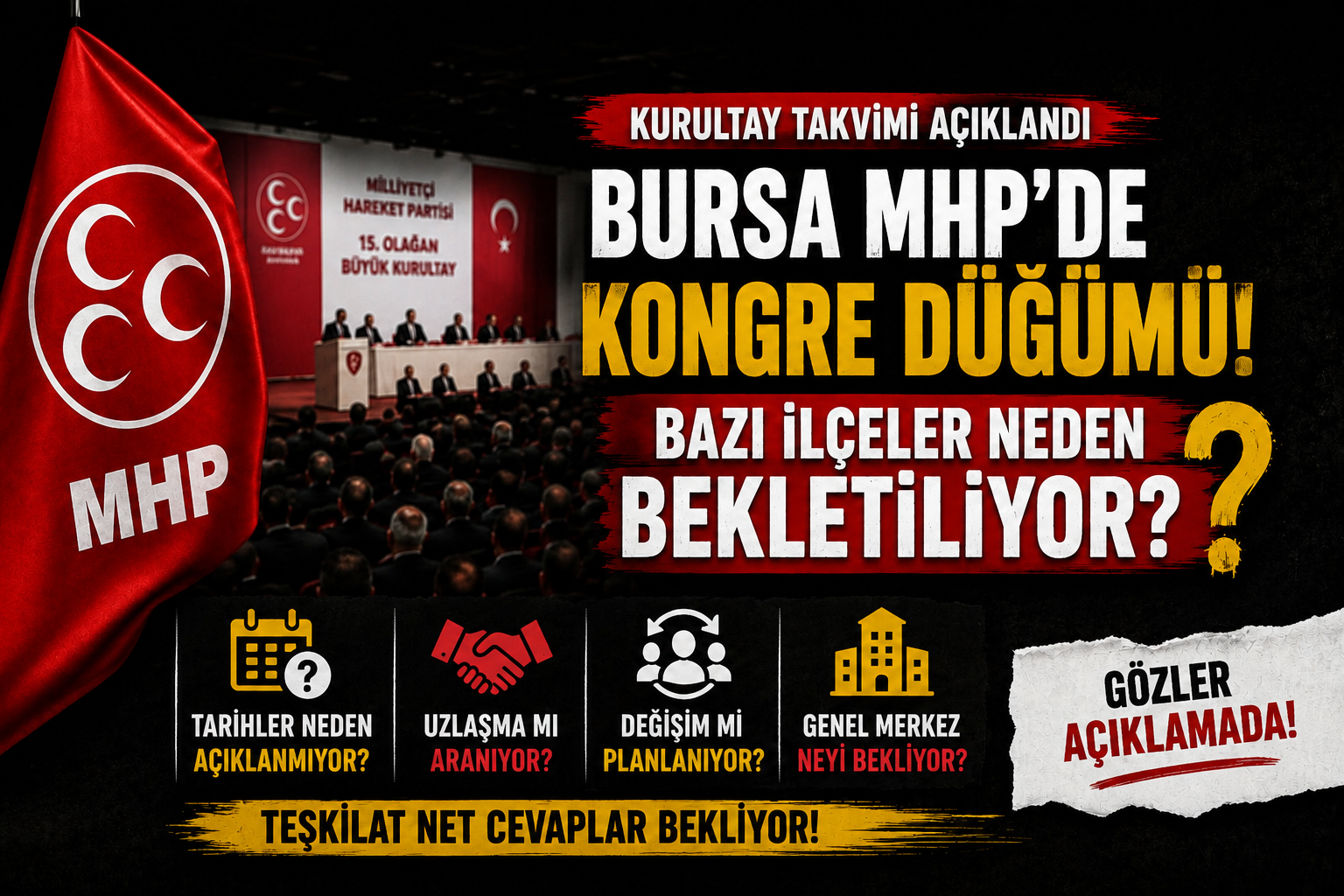 MHP'nin kurultay süreci resmen başlarken Bursa'nın bazı ilçelerinde kongre tarihlerinin