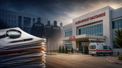 Ege Üniversitesi’nde 27 kişinin tutuklandığı operasyonun ardından, Afşin Devlet Hastanesi’nde
