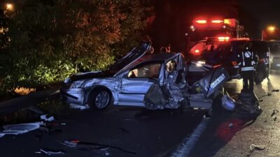Anadolu Otoyolu'nun Kocaeli kesiminde, arızalanarak duran otomobile bir tırın çarpması