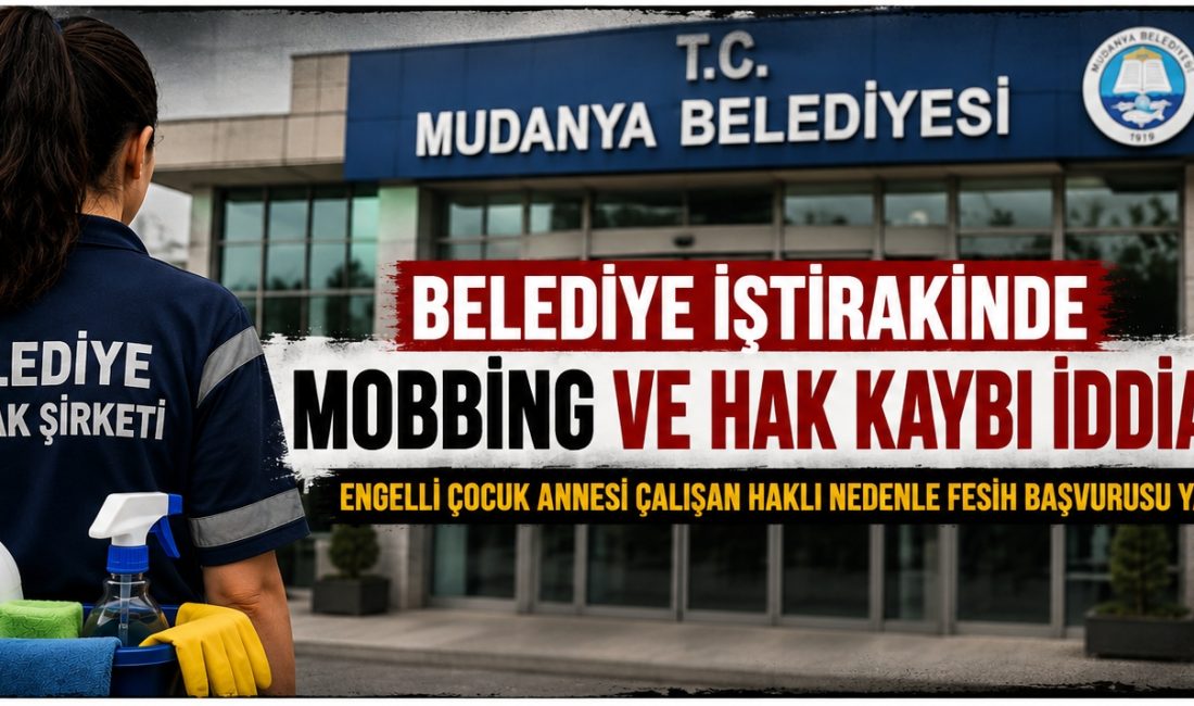 Bursa'da bir belediye iştirak şirketinde görev yapan kadın çalışan, eşit
