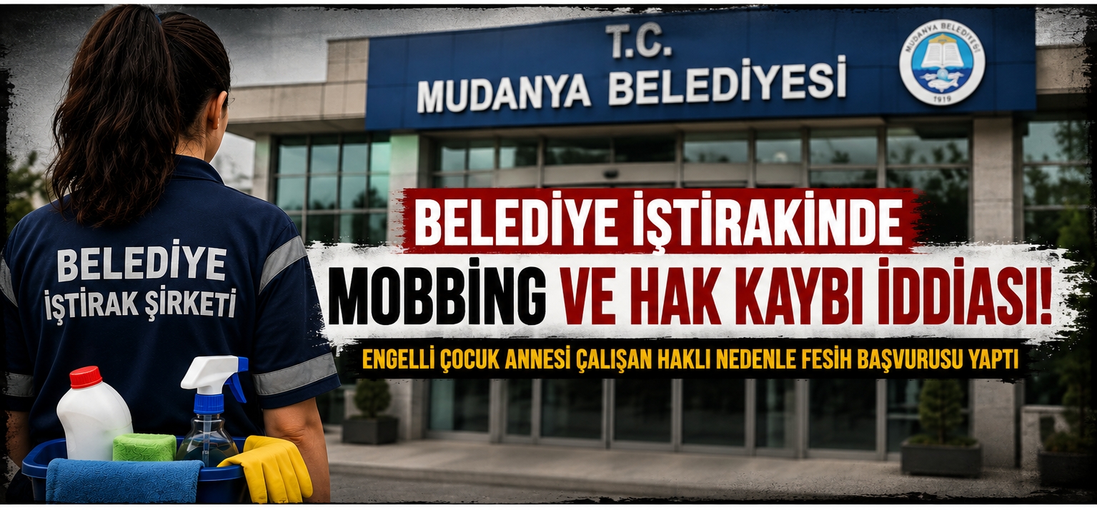 Bursa'da bir belediye iştirak şirketinde görev yapan kadın çalışan, eşit