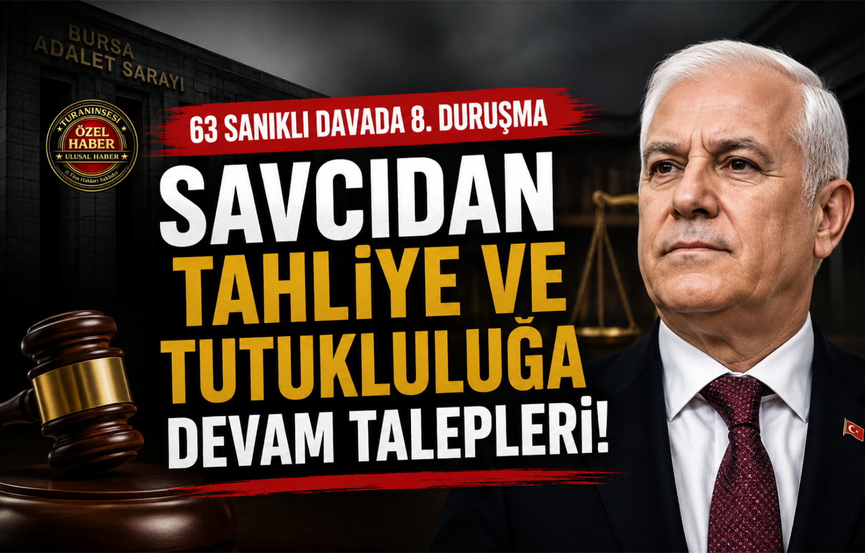 Bursa Büyükşehir Belediye Başkanı Mustafa Bozbey'in de aralarında bulunduğu 63