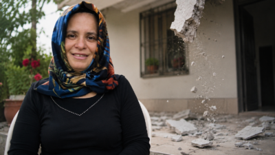Bayrampaşa'da 2 katlı apartmanın kapısının önünde oturan Fatma Kalkancı'nın üzerine
