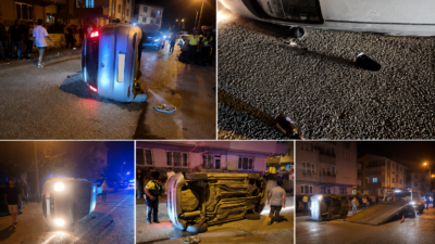 Bursa'nın Mahmudiye Mahallesi'nde gece saatlerinde meydana gelen kazada, alkollü olduğu