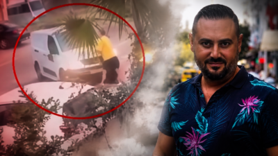 Antalya'da, tartışma sonrası üzerine araç sürülerek otomobil ile apartmanın bahçe