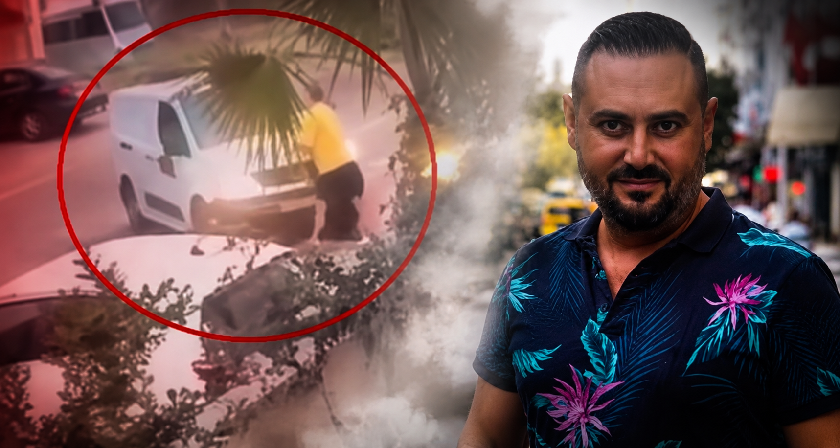 Antalya'da, tartışma sonrası üzerine araç sürülerek otomobil ile apartmanın bahçe
