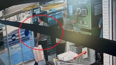 Nilüfer’de bir marketten 440 paket sigara çalan şüpheli, dikkat çekmemek