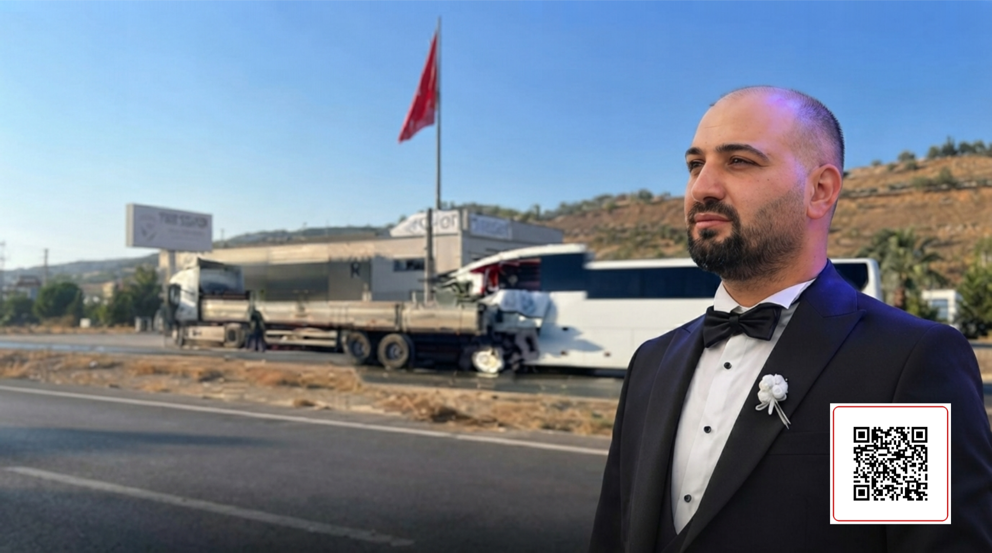 Muğla’nın Milas ilçesinde demir yüklü TIR’a arkadan çarpan tur otobüsünün
