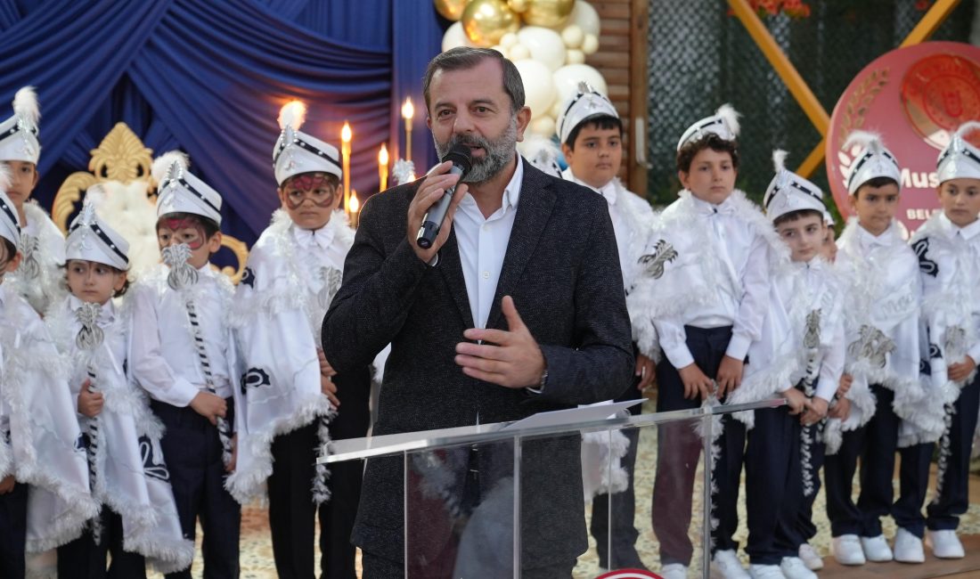 Gürsu Belediyesi’nin geleneksel olarak düzenlediği toplu sünnet şöleni, çocuklar ve