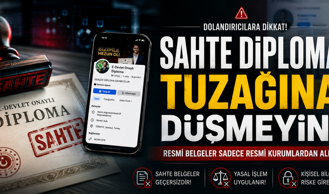 "E-Devlet onaylı diploma" ve benzeri vaatlerle sosyal medyada yayılan şüpheli
