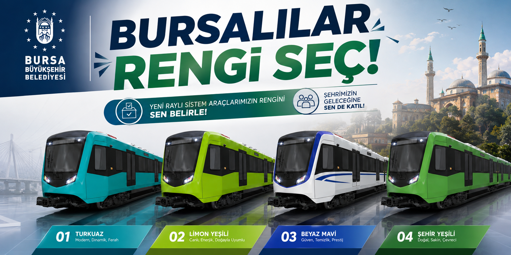 Bursa Büyükşehir Belediyesi, toplu ulaşım filosuna katılacak 20 yeni hafif