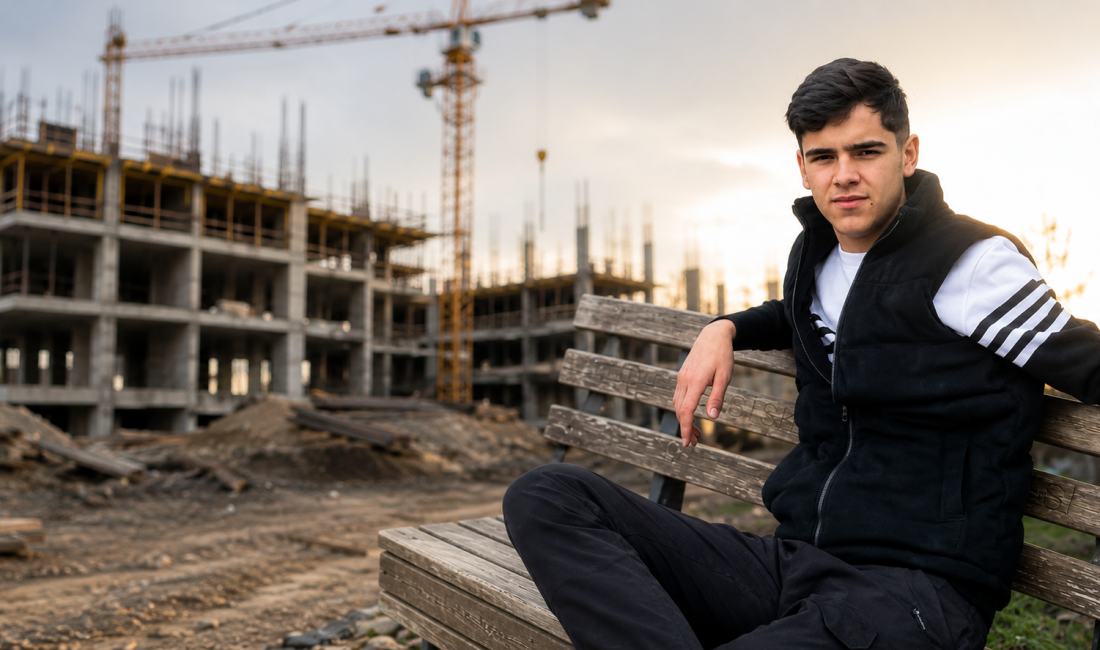 Kocaeli’de yapımı süren inşaatta çalışan 18 yaşındaki Emirhan Çiftçi, elektrik