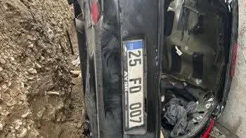 Erzurum’un Tortum ilçesinde yol genişletme çalışmalarının sürdüğü bölgeye yaklaşık 5