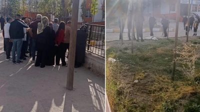 Tuşba ilçesindeki Polatoğlu İlk ve Ortaokulu’nda bir kız öğrencinin boş