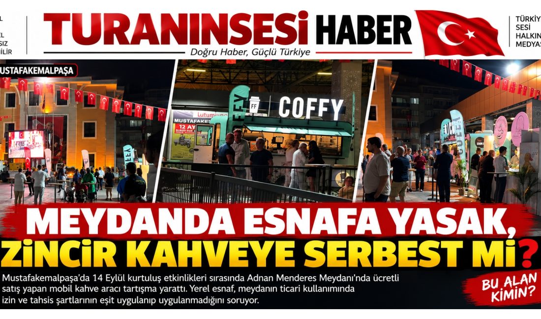Mustafakemalpaşa’da 14 Eylül kurtuluş etkinlikleri sırasında Adnan Menderes Meydanı’nda ücretli