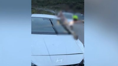 İstanbul'un Arnavutköy ilçesinde virajda kontrolden çıkan otomobil, karşı yönden gelen